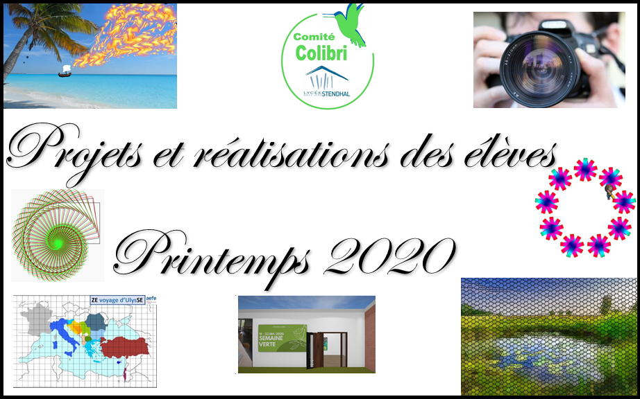 Projets des élèves – Printemps 2020