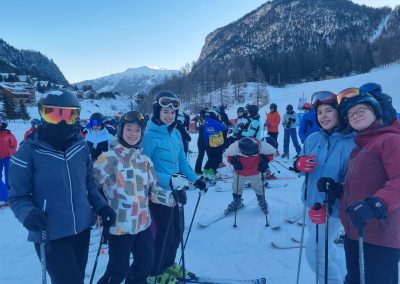 Photo de groupe sur les pistes