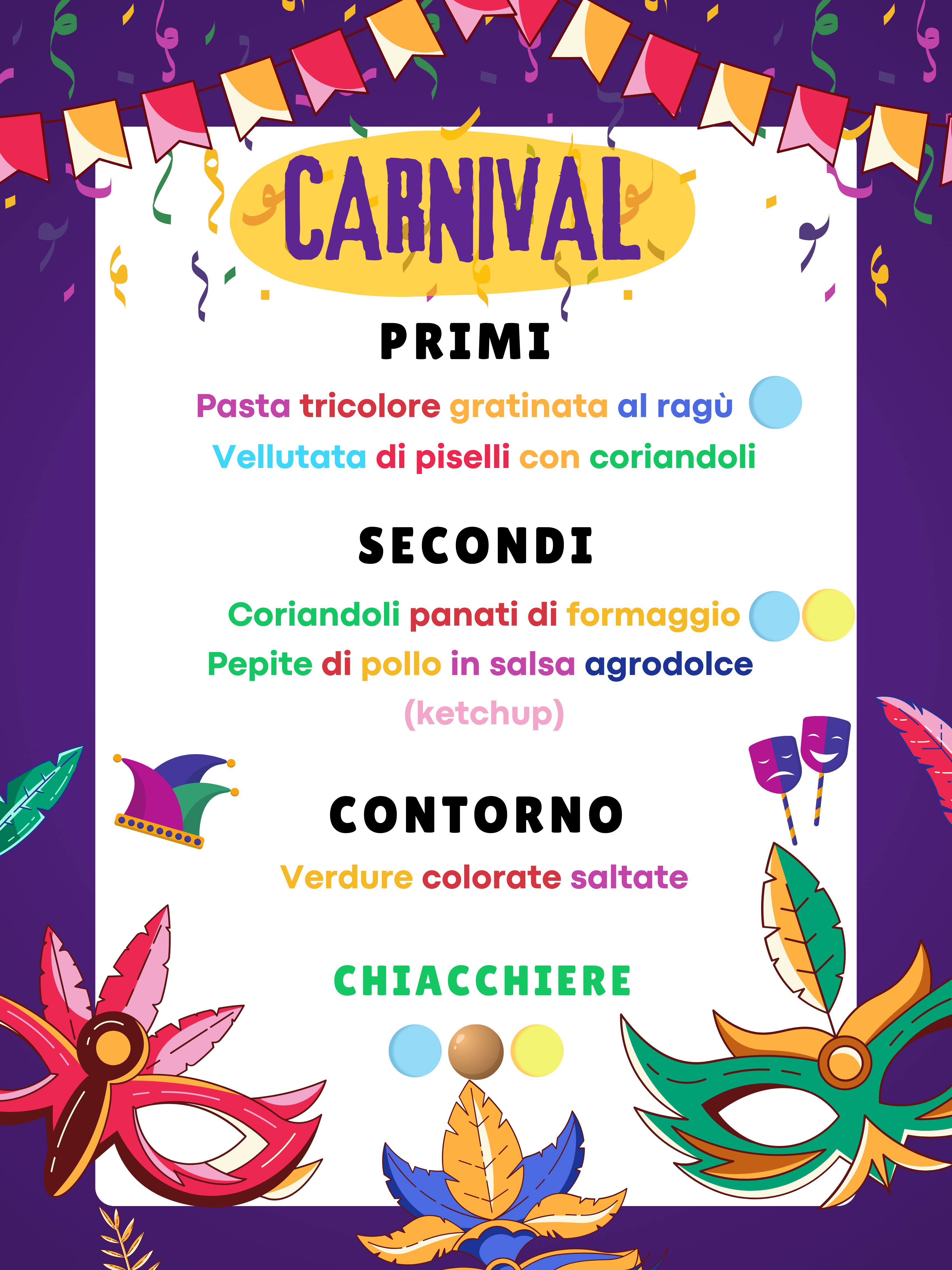 Menu Carnaval Self
